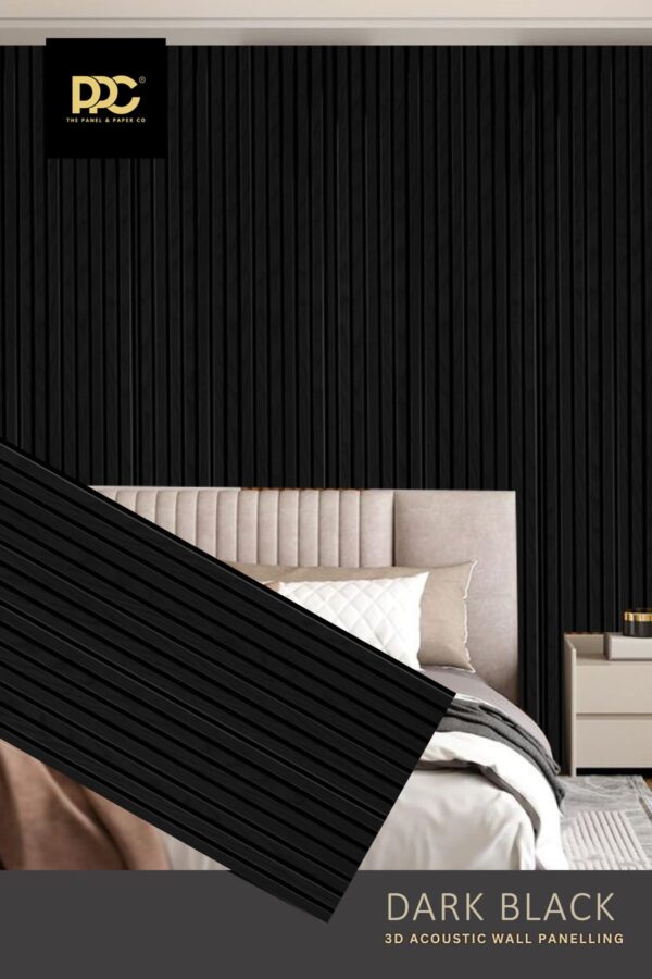 Dark Black Acoustic Wall Panel