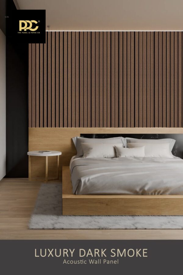 Dark Smoke Luxury Acoustic Wall Panel