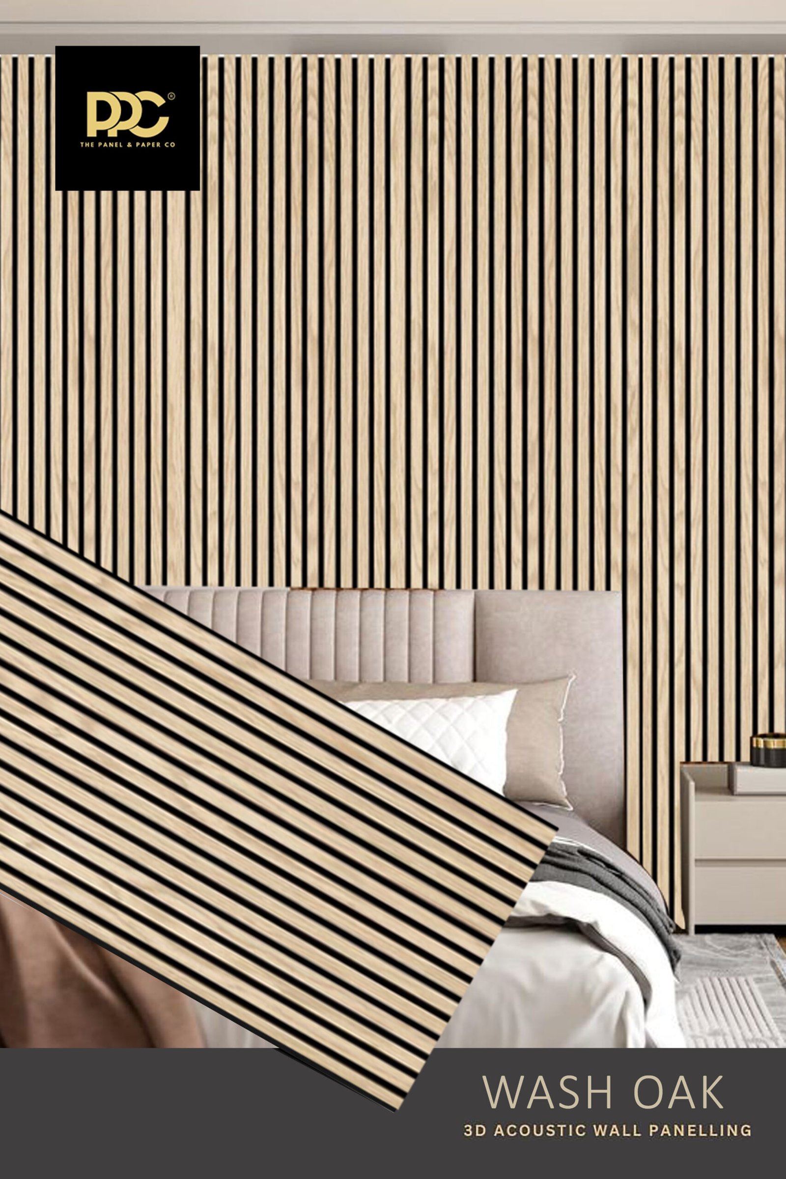 Wash Oak Acoustic Wall Panel