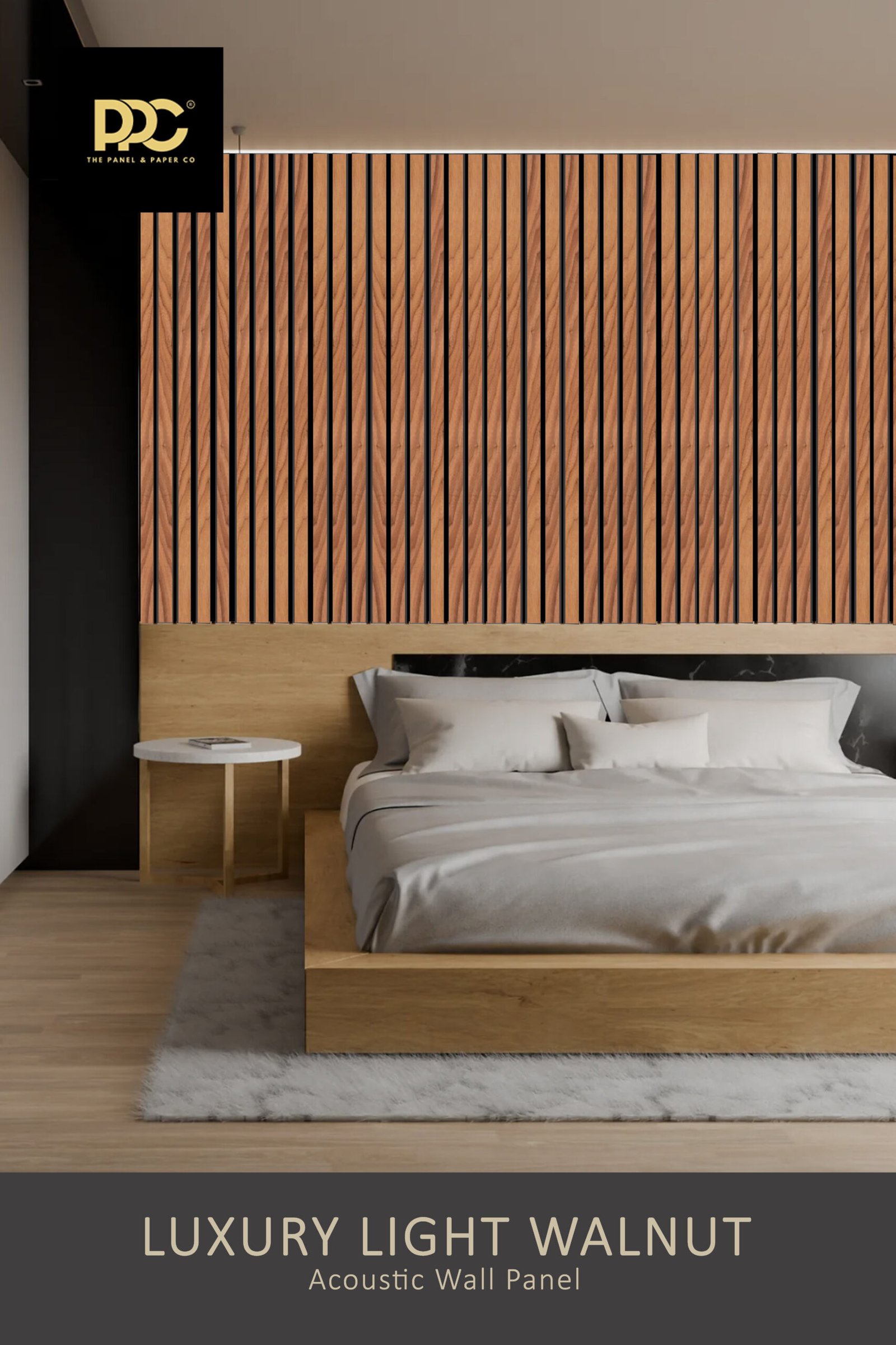 Light Walnut Luxury Acoustic Wall Panel
